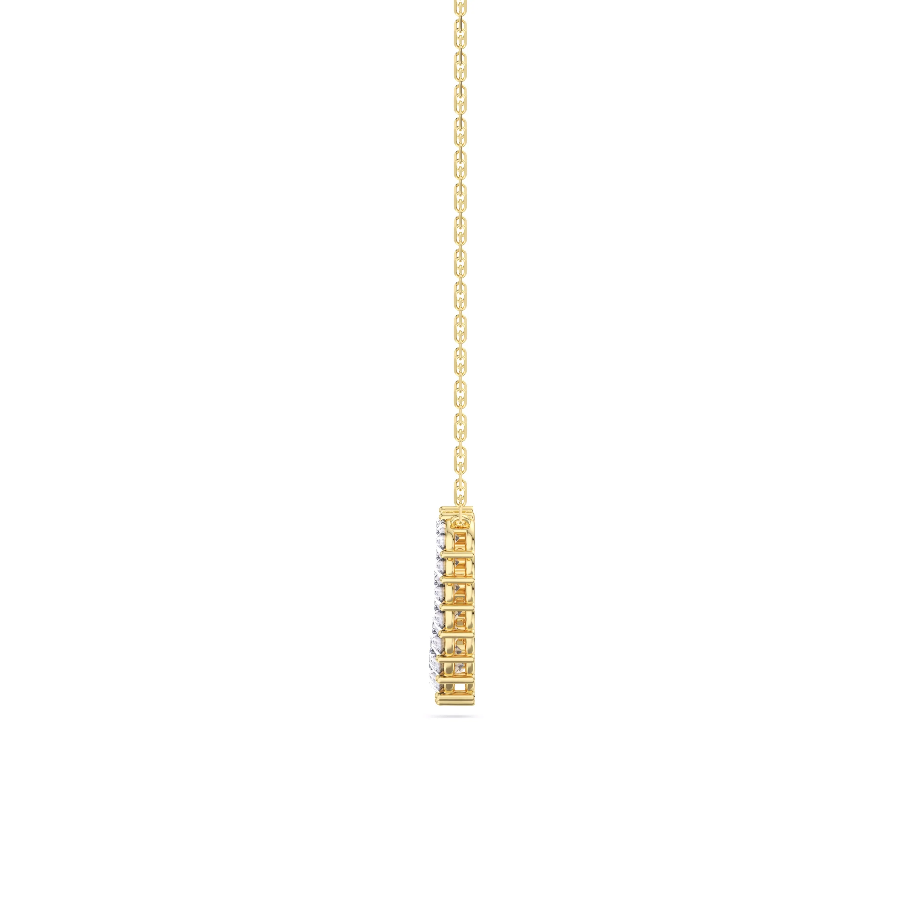 Three-Prong Diamond Line Chain Necklace