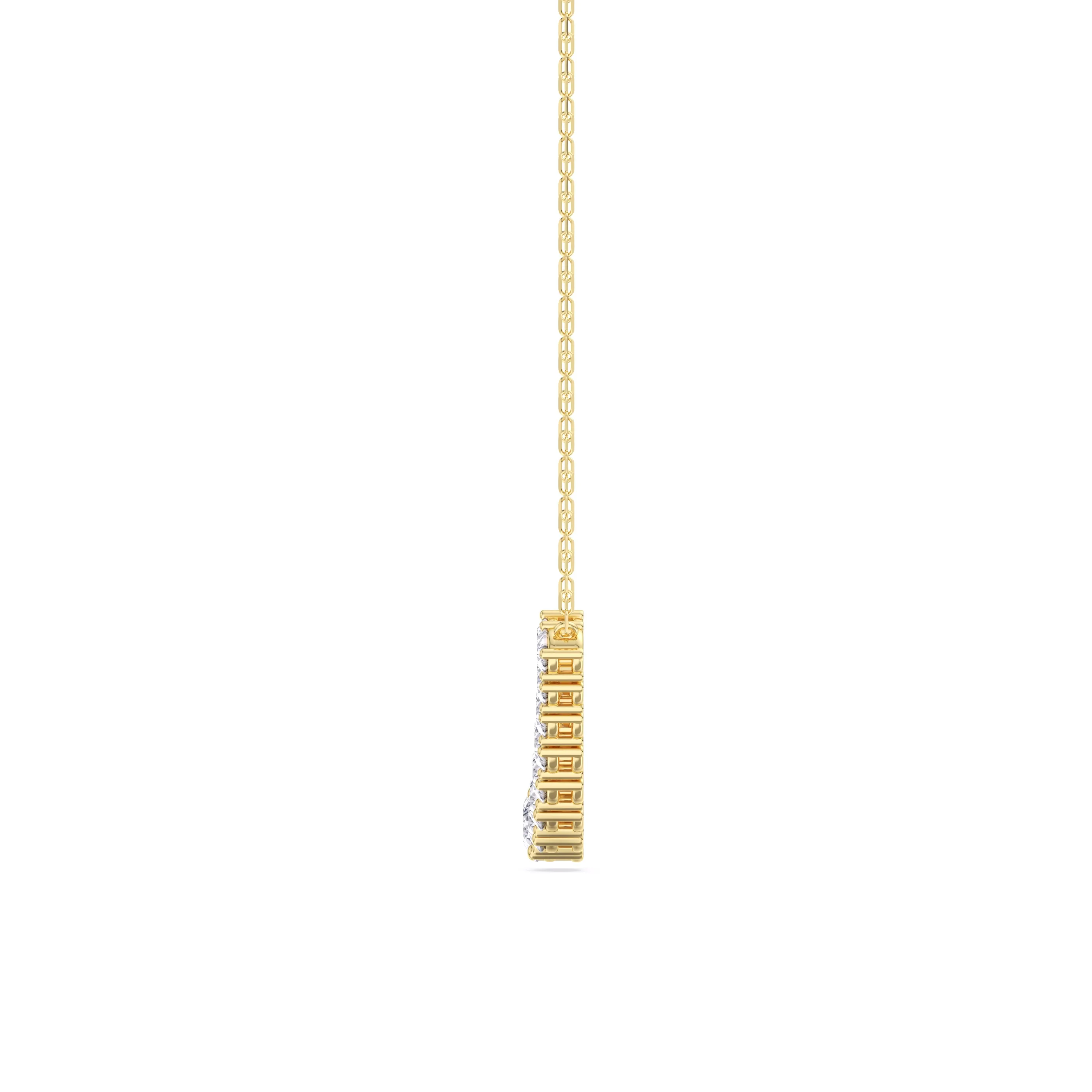 Three-Prong Diamond Line Chain Necklace