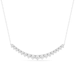 Three-Prong Diamond Line Chain Necklace
