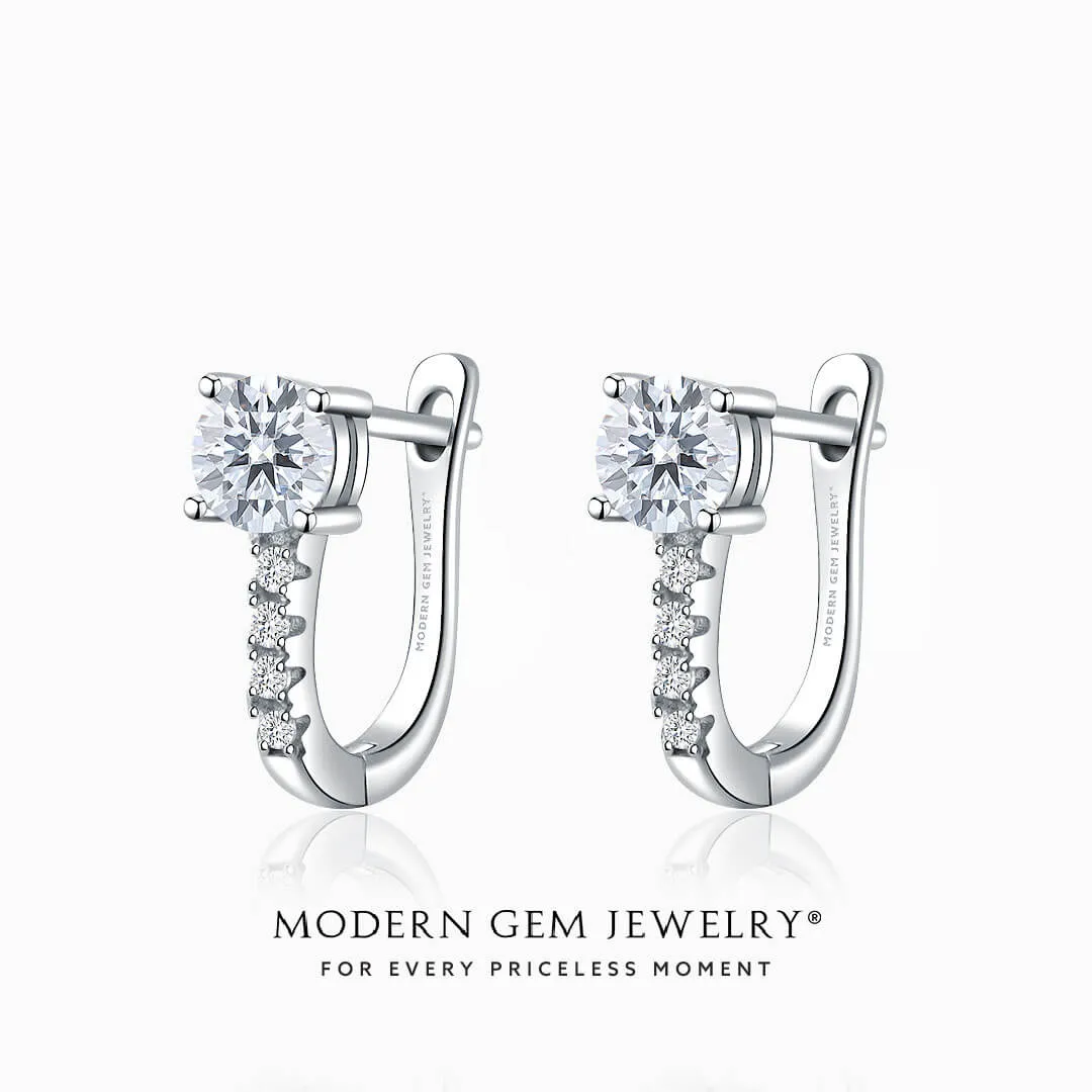Timeless Diamond Hoop Earrings