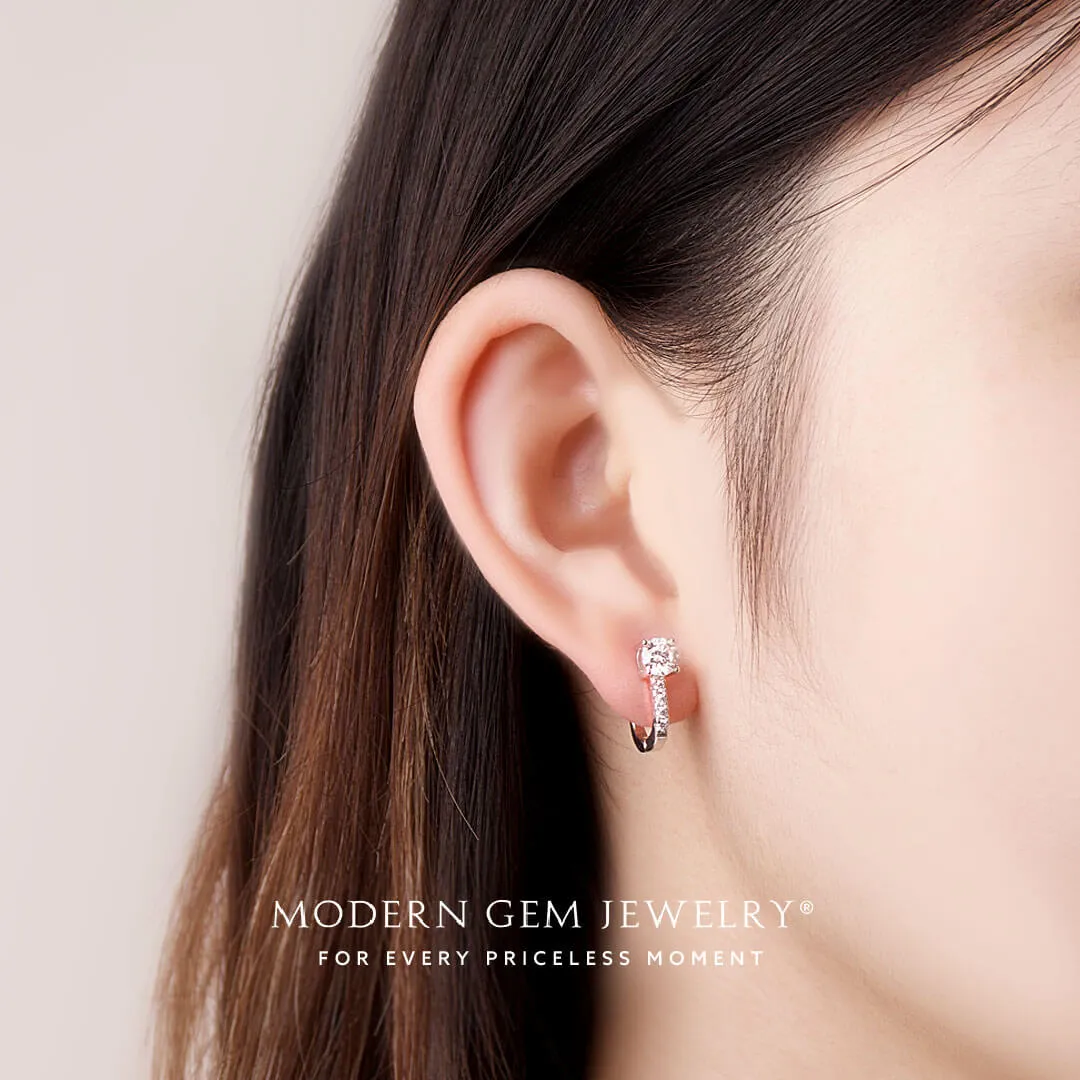 Timeless Diamond Hoop Earrings