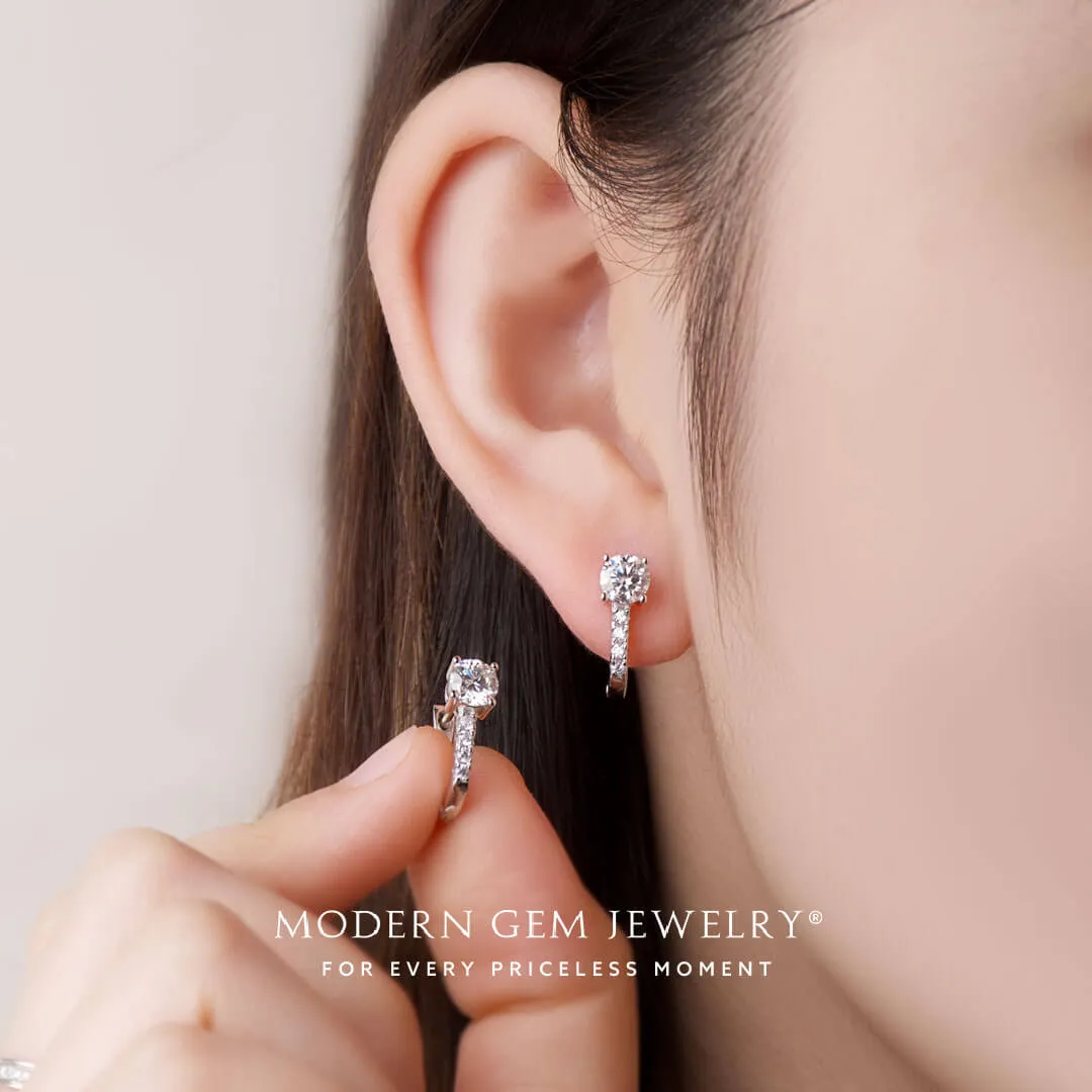 Timeless Diamond Hoop Earrings
