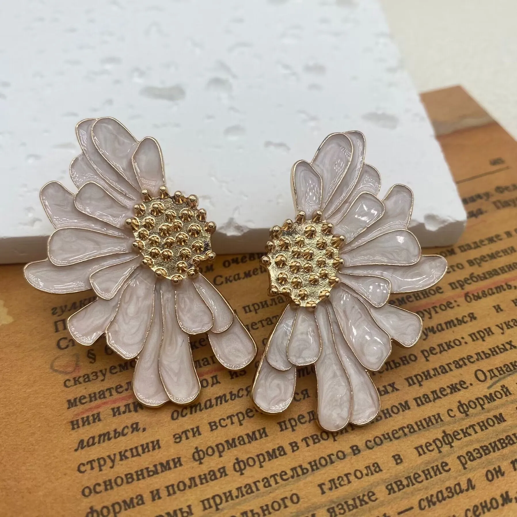 Timeless Petal Handcrafted Studs
