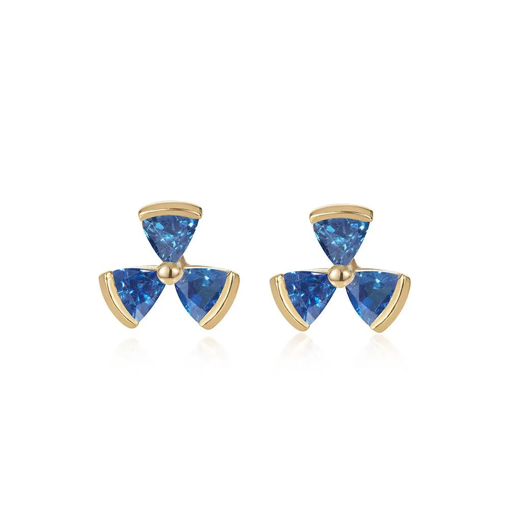 Trini Triple Sapphire Studs