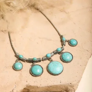 Turquoise Medallion Necklace