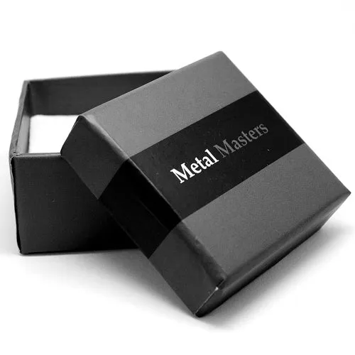Two Tone Black Titanium Men's Wedding Band Ring, Flat Top Beveled Edge, Comfort Fit 6mm