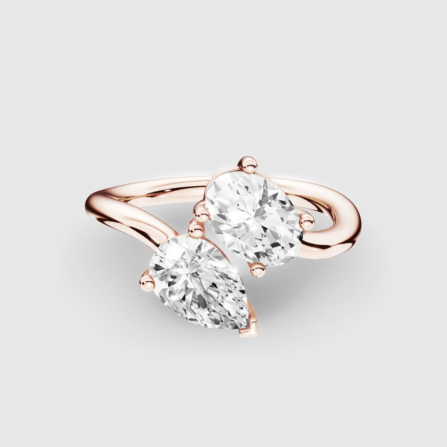 U&I Pear and Oval Lab Grown Diamond Fashion Ring-Multi Stone