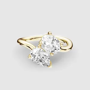 U&I Pear and Oval Lab Grown Diamond Fashion Ring-Multi Stone