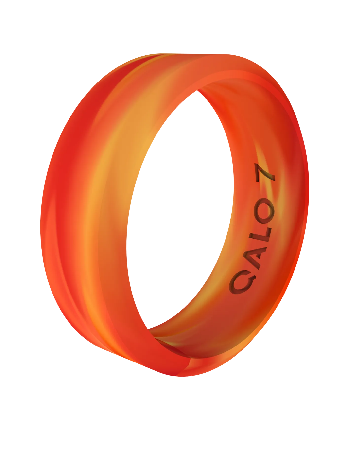 Unisex Lava Modern Silicone Ring