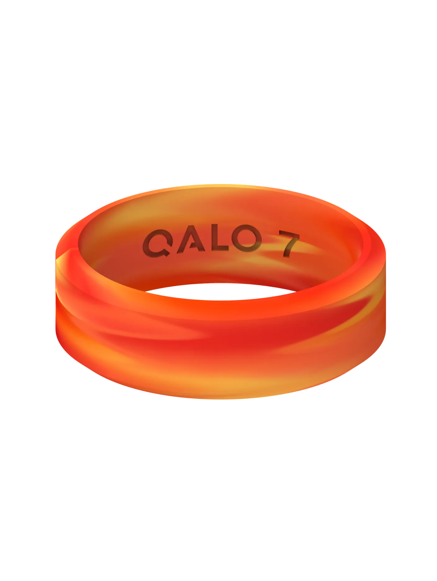Unisex Lava Modern Silicone Ring