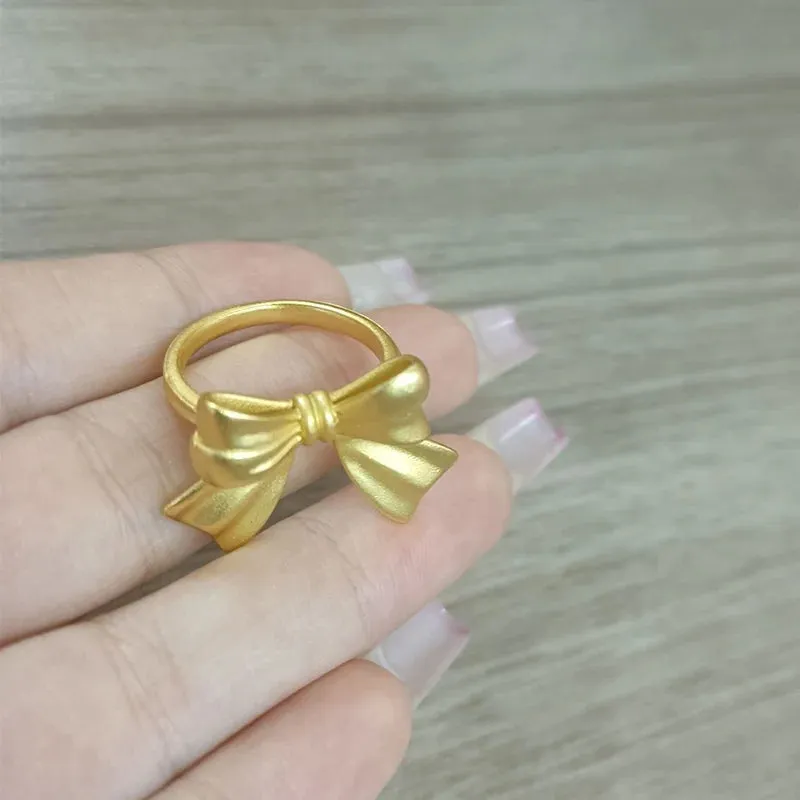 VAIGE Elegant Multi-Color Bowknot Rings in Silver and Gold