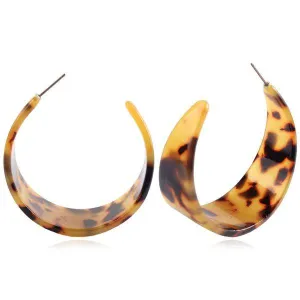 Womens Acetate Open Hoop Earrings